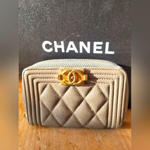 Chanel Caviar Quilted Boy Wallet